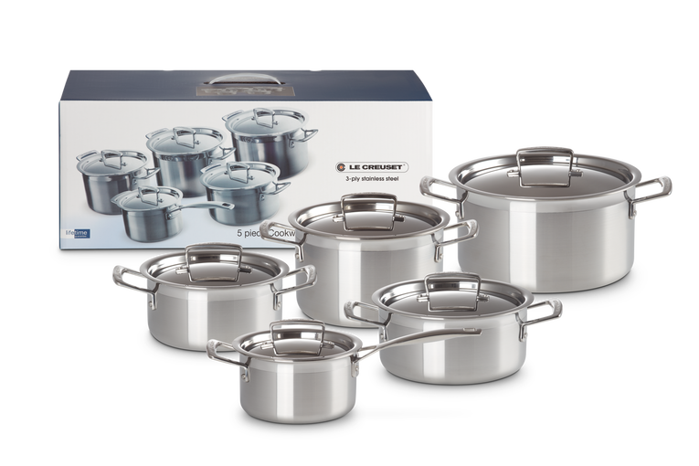 de studie Schrikken ik ontbijt Pannenset 5-Delig in RVS | Le Creuset NL | Le Creuset