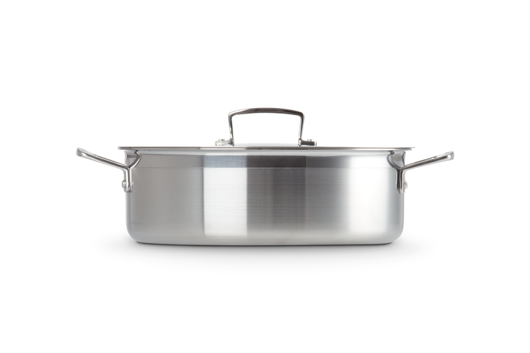 Sympathiek barst Kroniek Kookpan Laag in RVS met Deksel | Le Creuset NL