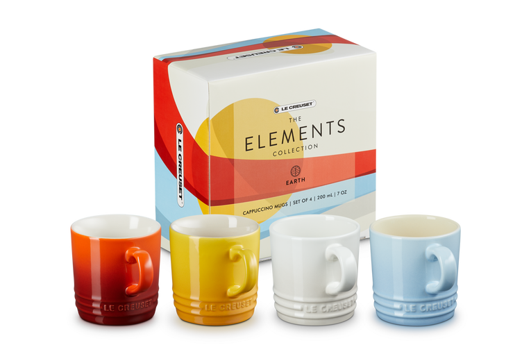 Nadruk zo veel ervaring Koffiekopjes Set van 4 Elements in Aardewerk | Le Creuset NL | Le Creuset