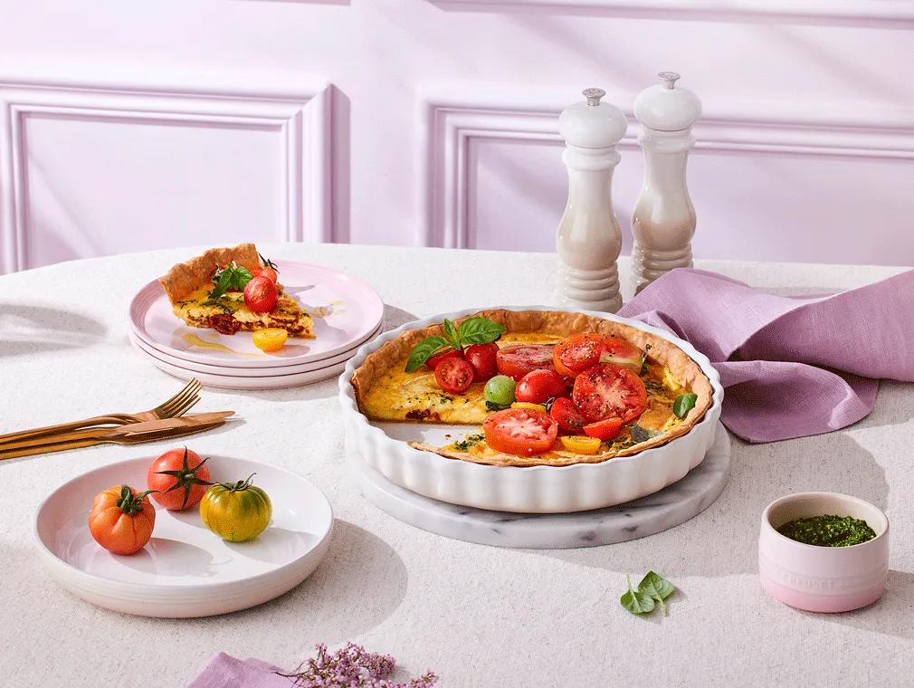 Quiche met heirloomtomaten en brie