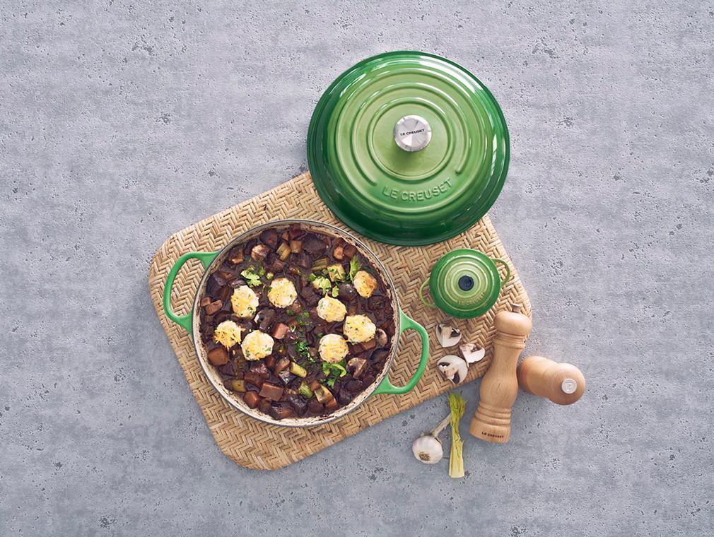Runderragout met cheddar-kruidendumplings