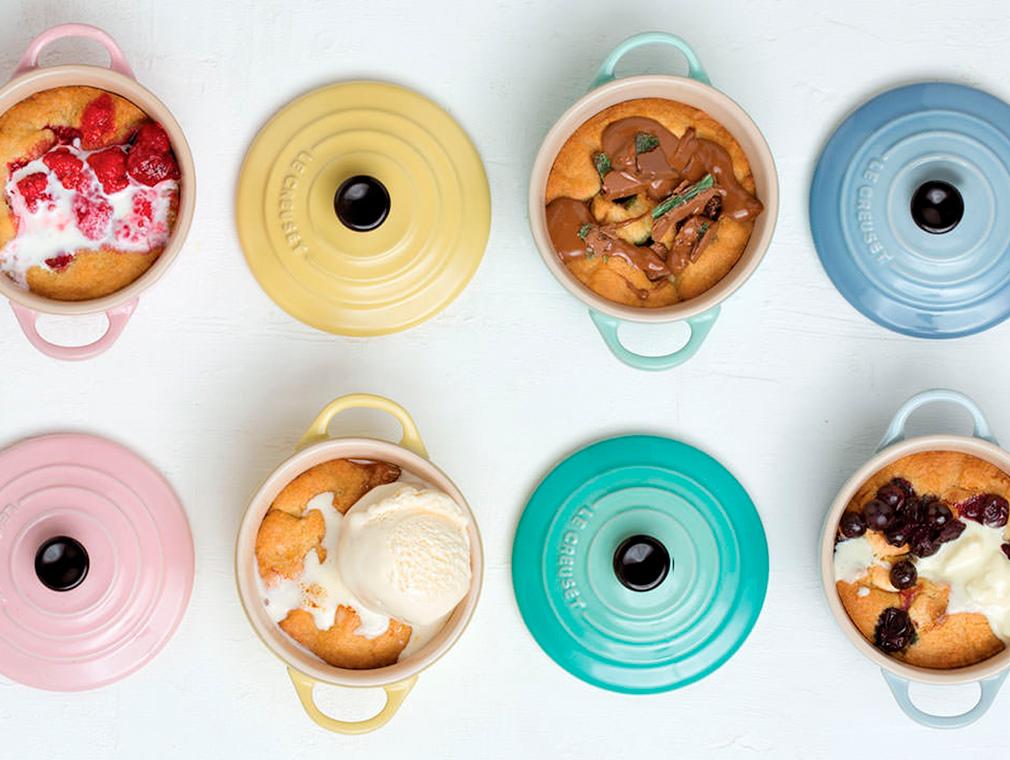 Koekjes uit de mini-braadpan met ijs