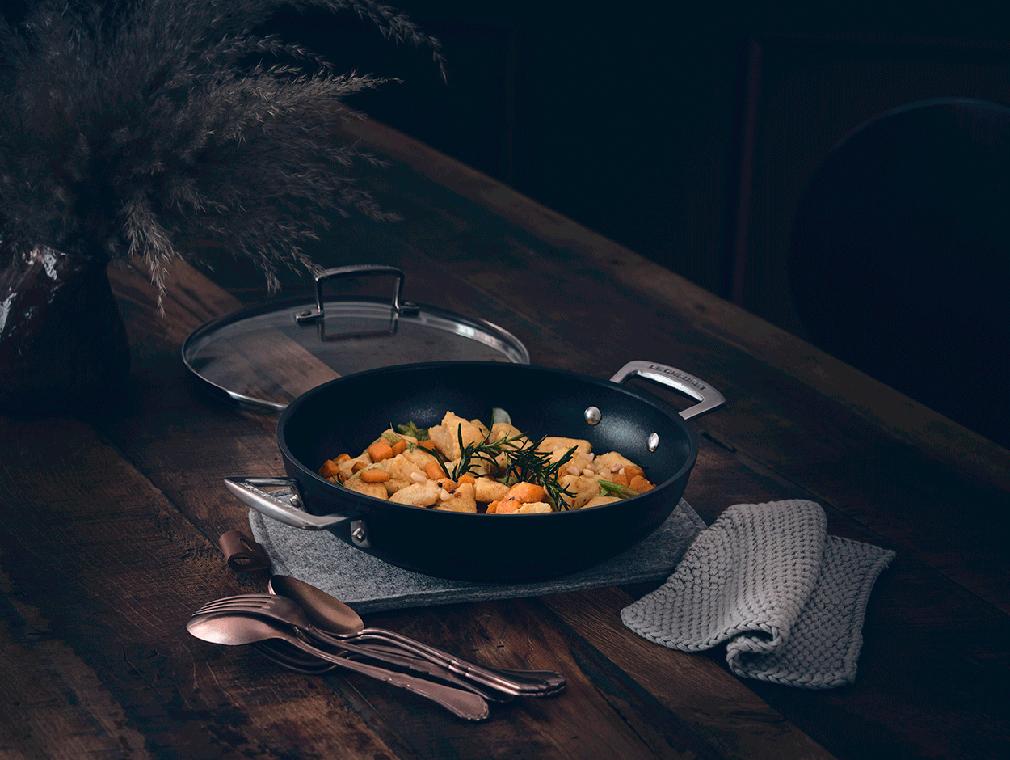 Gnocchi met salieboter en gebakken pompoen
