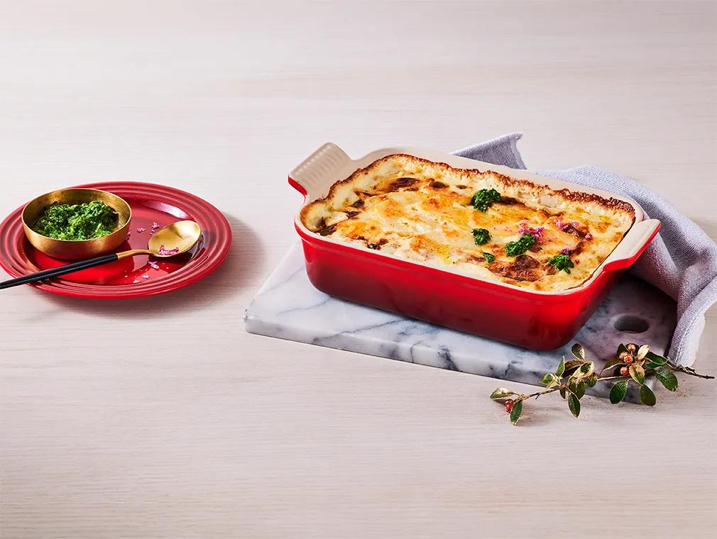 Gebakken aardappelen met kaas en room