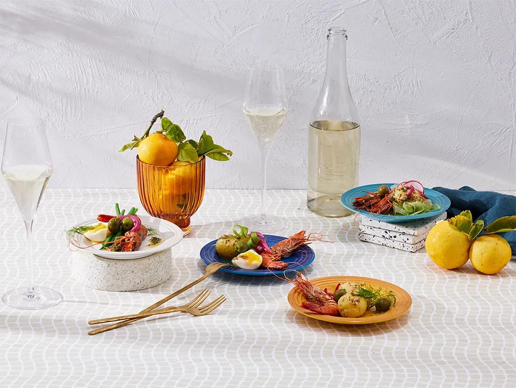 Garnalensalade in Niçoise-stijl
