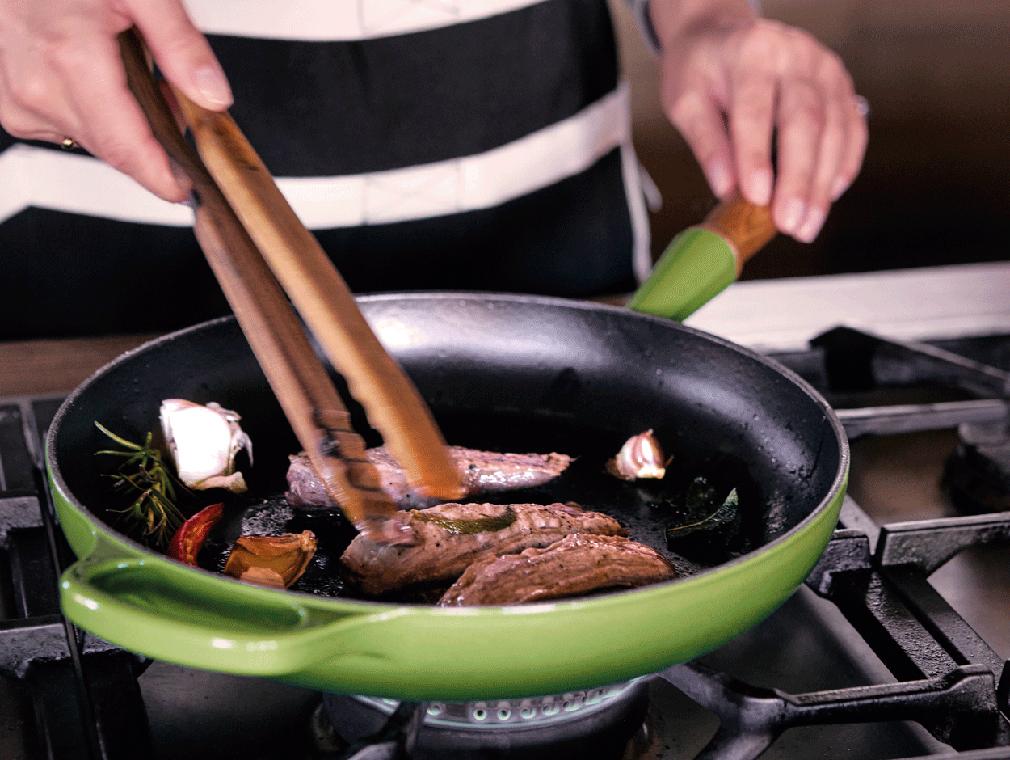 In de pan gebakken Lamsfilets