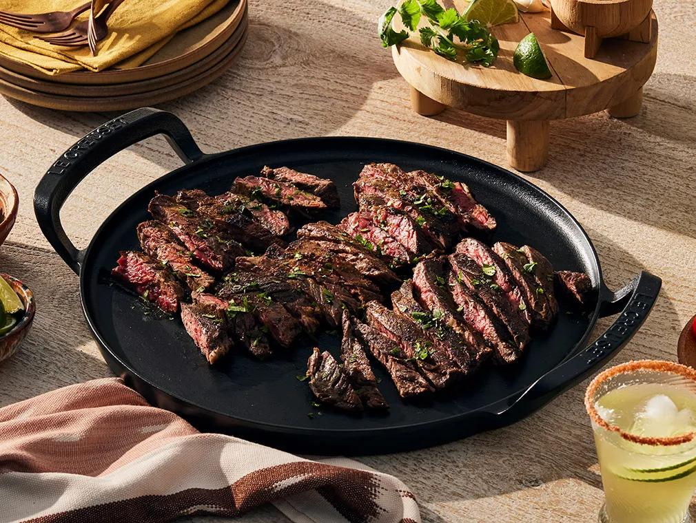 Fajitas met gegrilde middenrif biefstuk