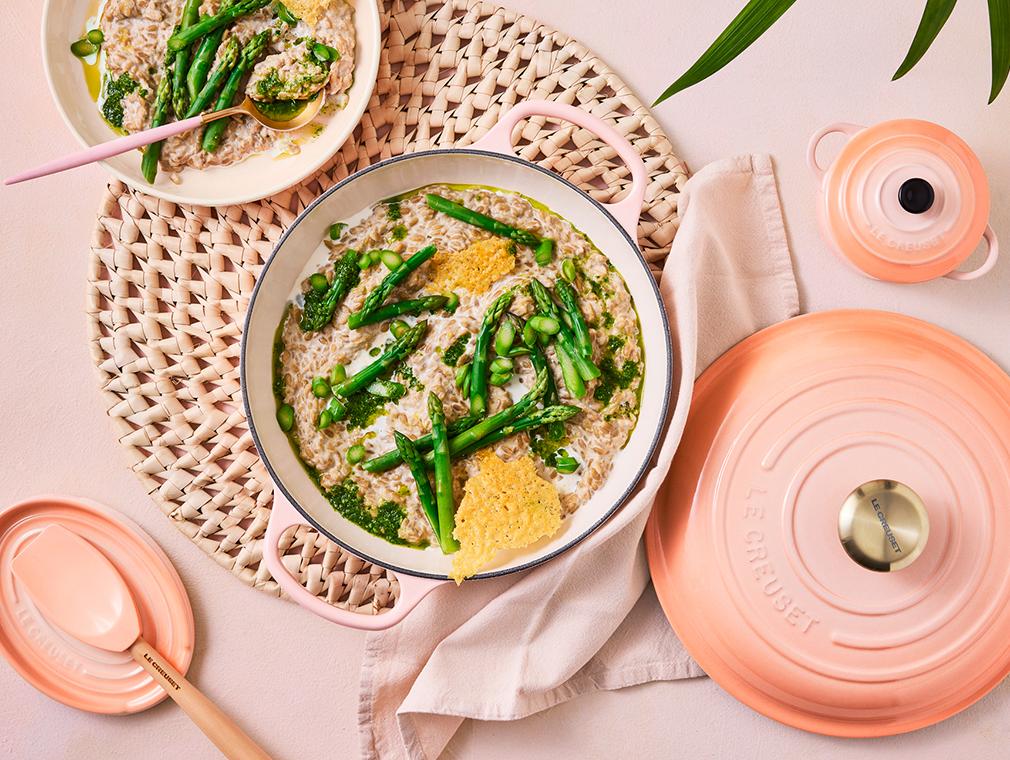 Risotto van Zonnebloempitten met Spinaziepesto