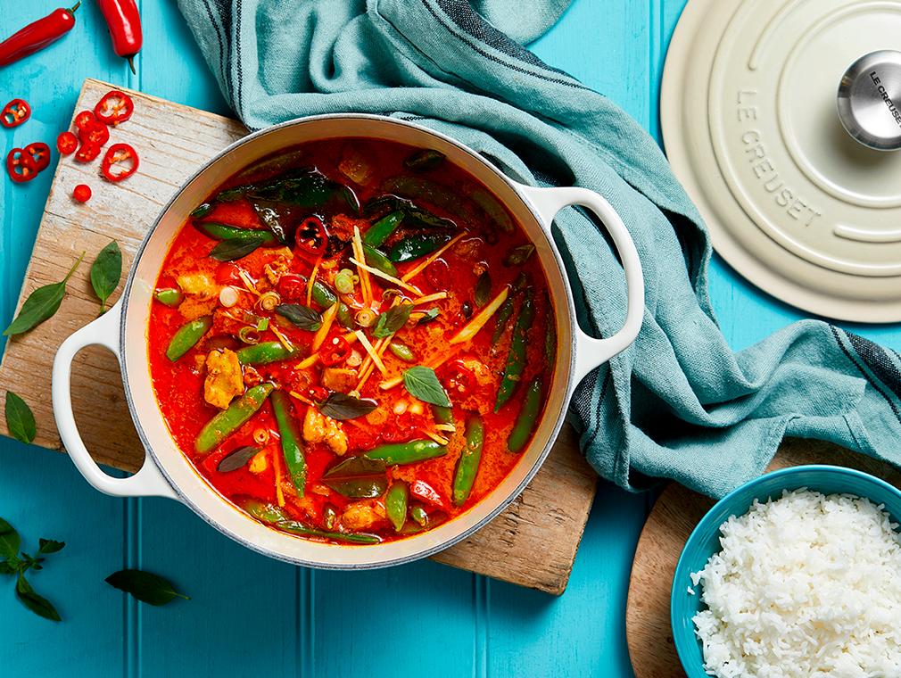 Thaise rode curry met Kip
