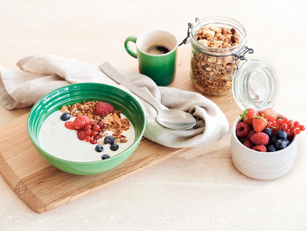 Krokante muesli uit de pan