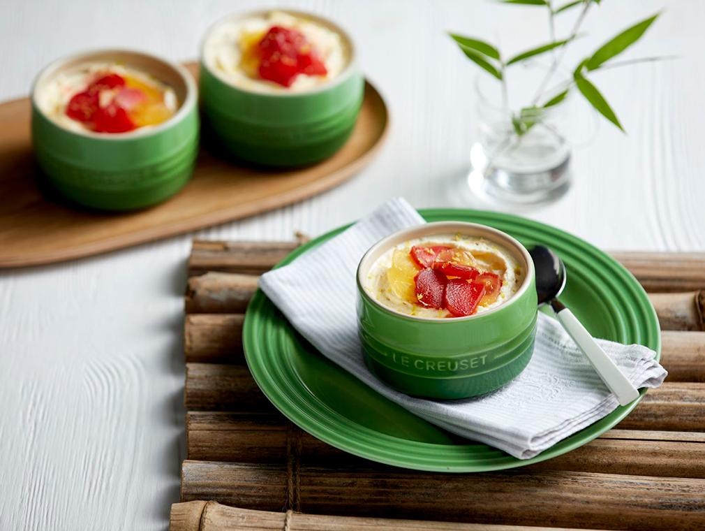 ‘Fool’ dessert met rabarber en stemgember
