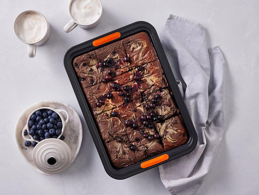 Brownies met Bosbessen en Pure Chocolade
