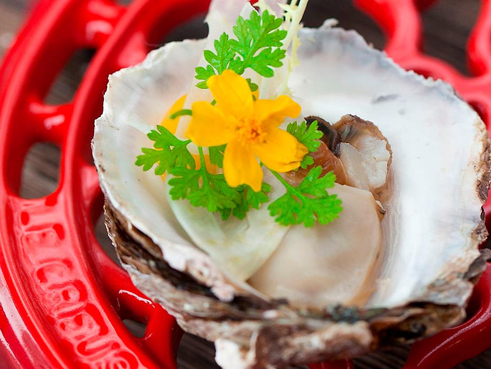 Oesters gegaard op hoge temperatuur