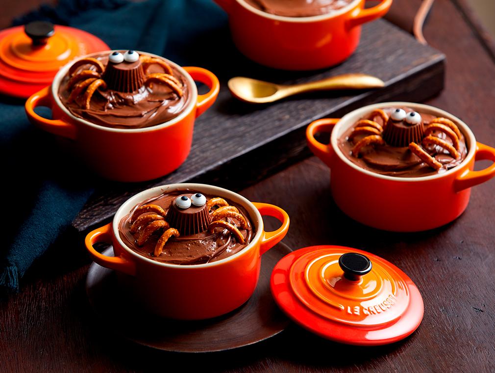 Spinnenkoekjes met chocolade en pinda