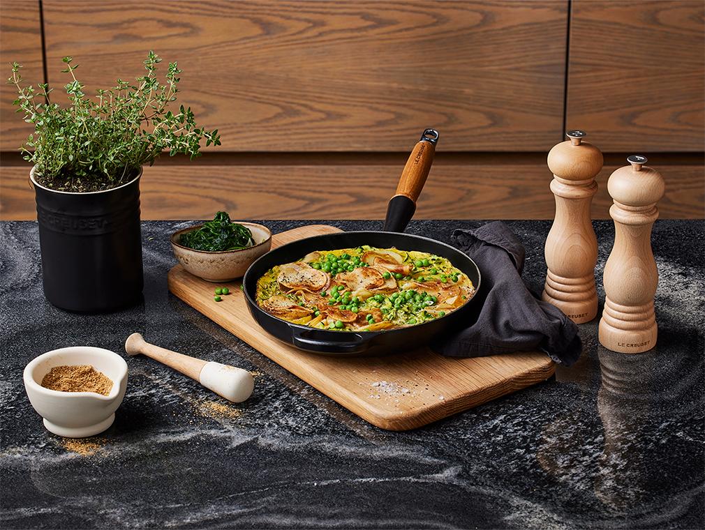 Groene aardappeltortilla