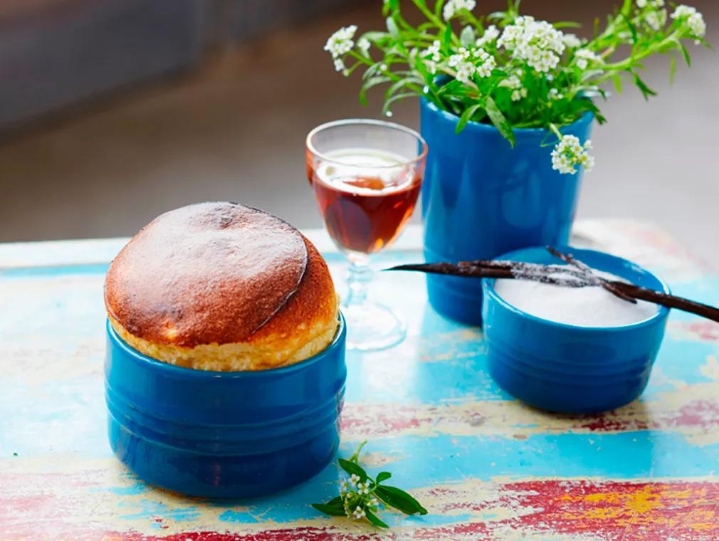 Warme likeursoufflé