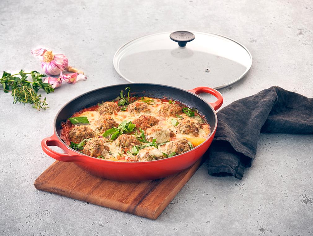 Ricotta gehaktballetjes ovenschotel