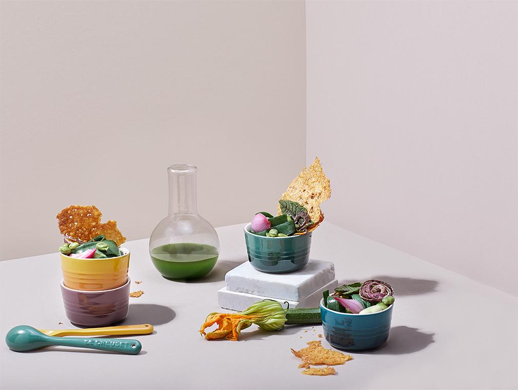 Lente Pasta met Gekruide Brandnetelolie en Pecorinochips
